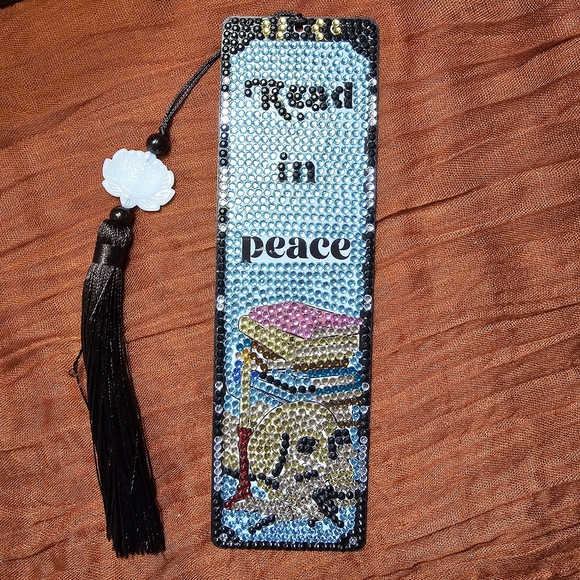 Handmade Rhinestone Bookmark With Tassel - Picture 1 of 1